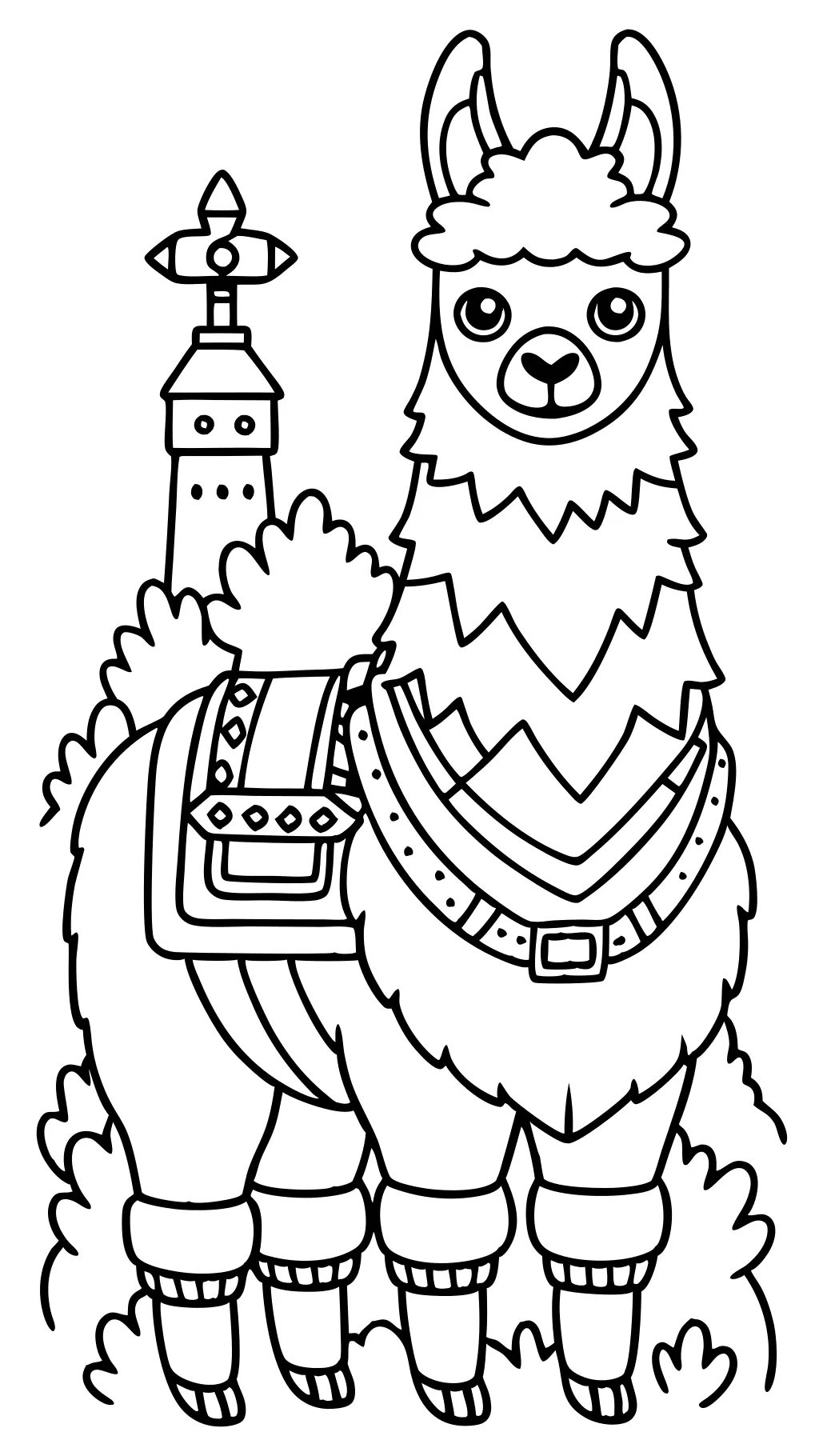 coloriage fortnite lama